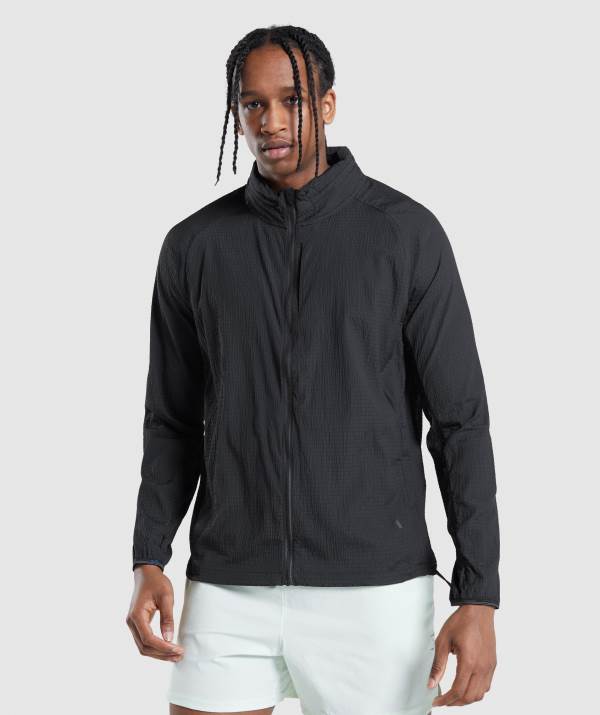 Panske Vetrovky Gymshark Speed Evolve Čierne | FQ5608174